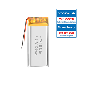 3.7 V Li-ion Battery 552250-600mah